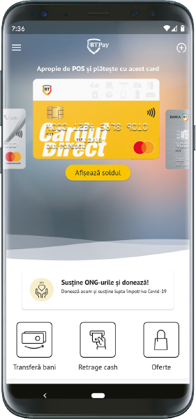 Imagine Card Direct inrolat in BT Pay