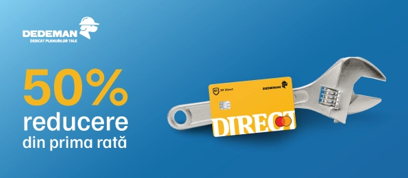 50% reducere la prima rată 50% reducere la prima rată