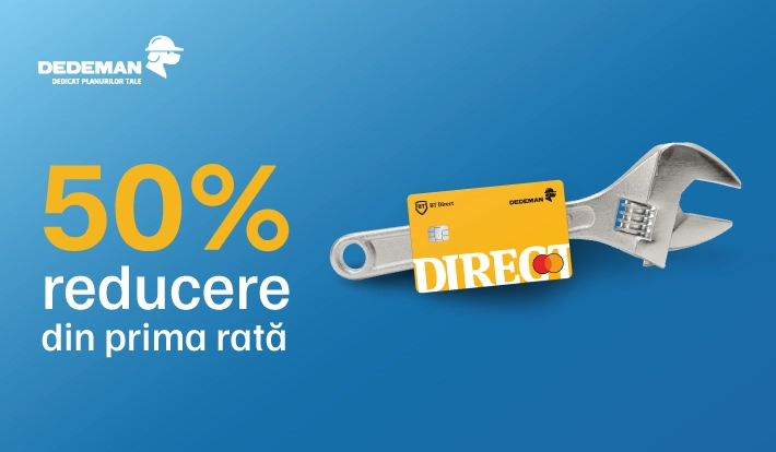 50% reducere la prima rată