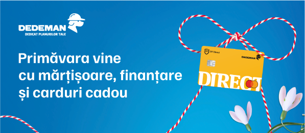 Primăvara vine cu mărțișoare, finanțare și carduri cadou